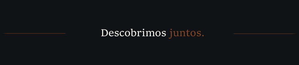 Descobrimos juntos.